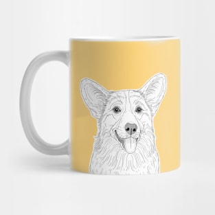 Cute Corgi Dog Portrait Mug